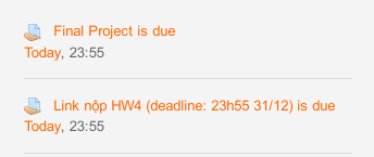 Final tasks of the year